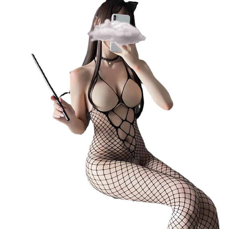Вырезной Рыбачий Сеткой Сексуальное Боди Женское Черный Секс Одежда Белье