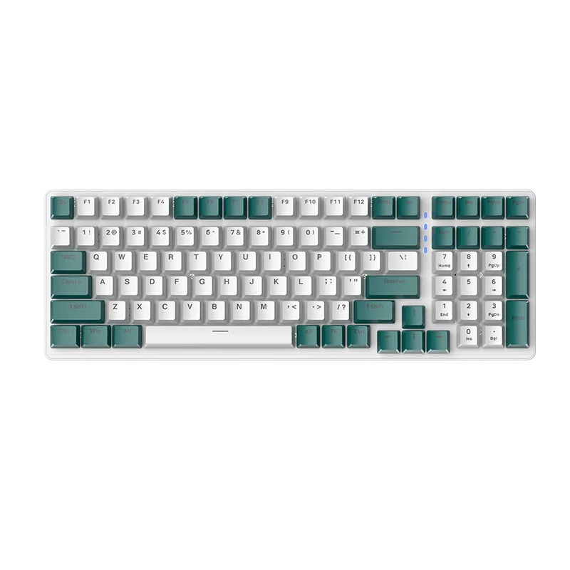 

100 Keys Full-size Mechanical Keyboard Red Switch Ergonomic Keypad with Backlight Teal Gaming Keyboards for PC Laptop Gamer