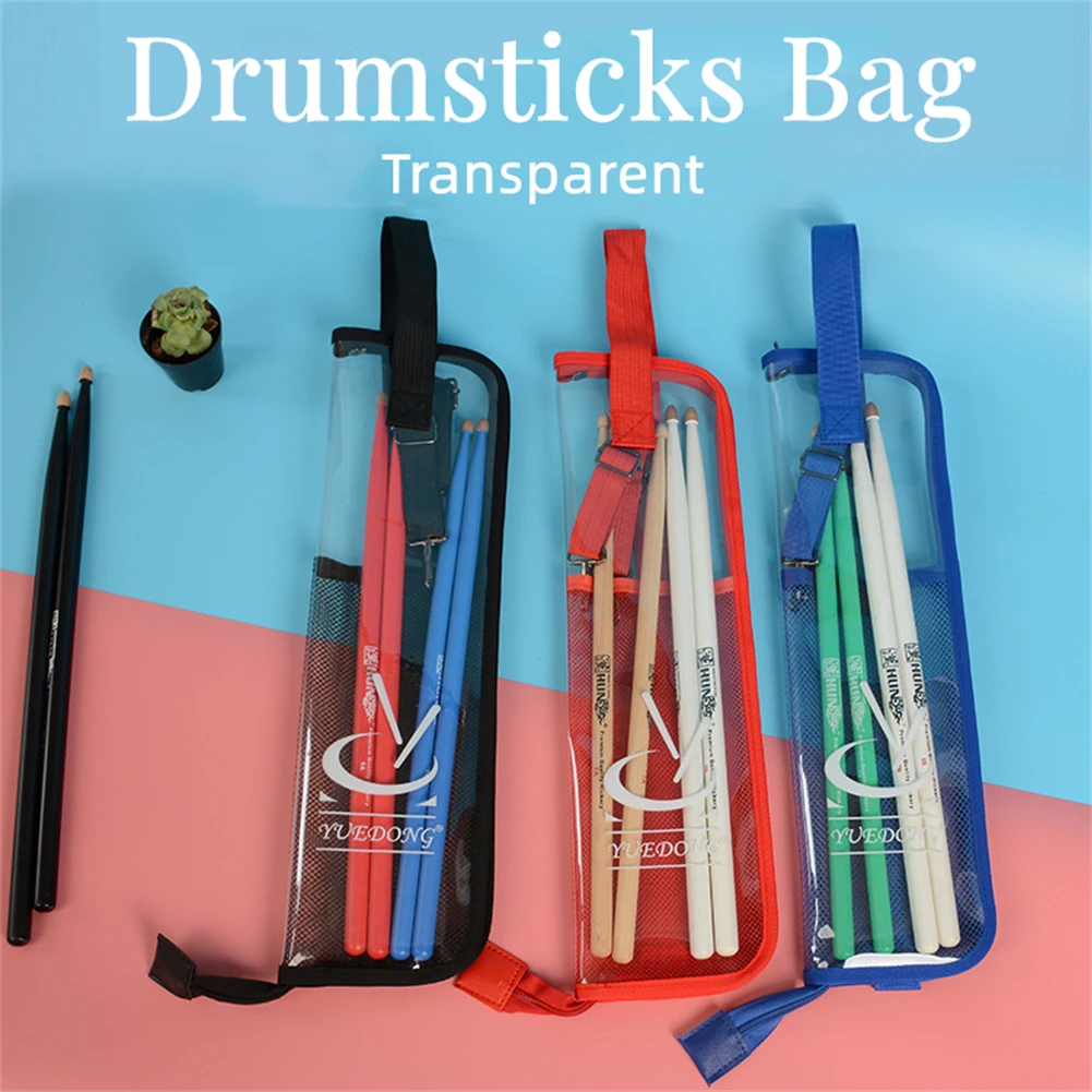 

PVC Transparent Jazz Drum Sticks Bag Drumsticks Case Percussion Instrument Musical Accessories Drumstick Protective Carrying Bag