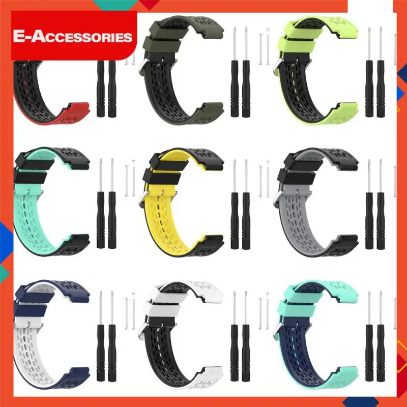 

Мягкий сменный Двухцветный силиконовый ремешок 24 мм для наручных часов Garmin Forerunner