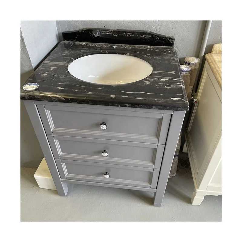 

Hot sale sliver dragon black marble bathroom vanity cabinet morden design