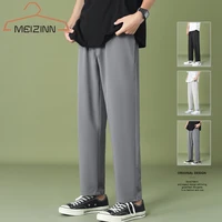 meizinn y2k streetwear casual pants men 2022 summer new wide leg suit pants korean harajuku ice feeling comfortable men trousers