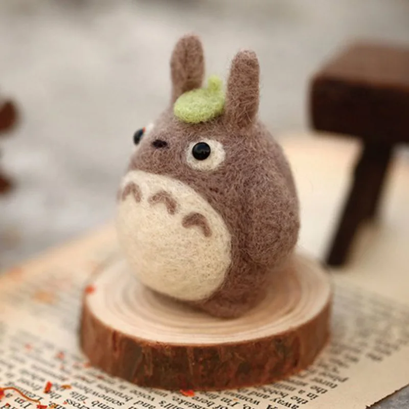 Totoro Poke Fun Diy аниме пакет Вышивка Милая Шерсть Войлок вышивка крестиком крафт