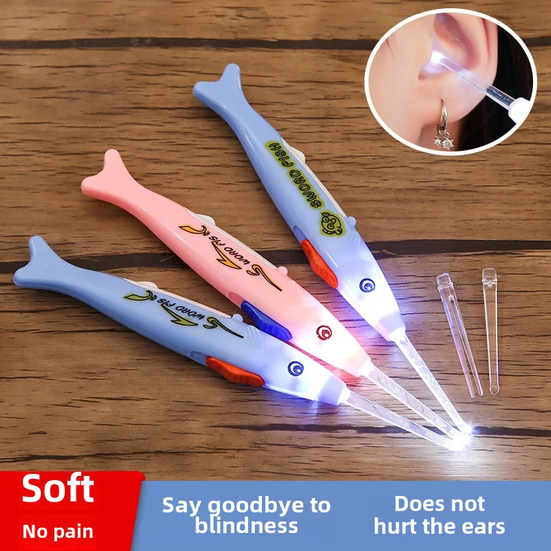 Glowing Ear Spoon Light Electronic Cleaning For Adults Children Care Tool Visible