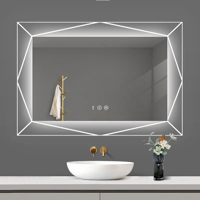 

Large Decorative Mirror Bathroom Quality Smart Shower Makeup Decorative Mirror Rectangle Miroir Mural Washroom Accessories