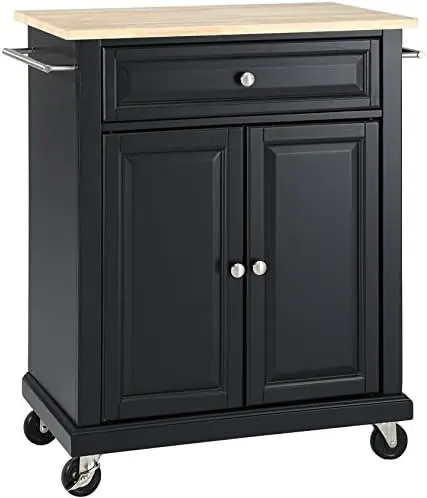 

Kitchen Island with Solid Black Granite Top, Mahogany