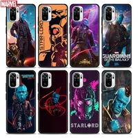 silicone phone case for xiaomi redmi note 9 9t 10 10s 11 11s 8 7 poco m3 m4 pro yondu udonta groot star lord black cover cases