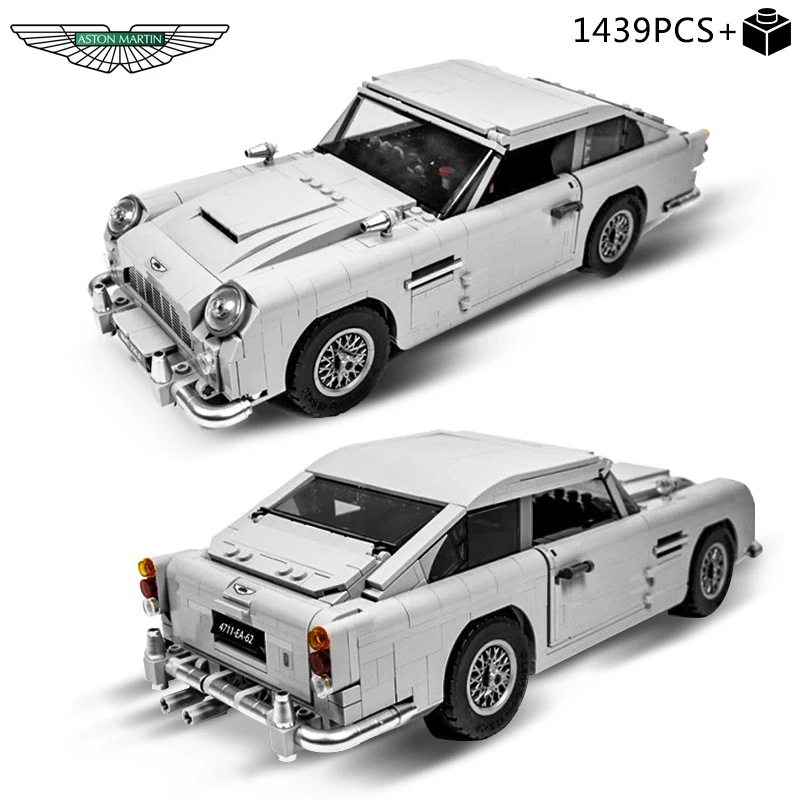 

1439PCS James Bond DB5 Aston Martin MOC 10262 Technical Building Blocks Classic Car 007 Model Assemble Bricks Toy For Kids Gifts