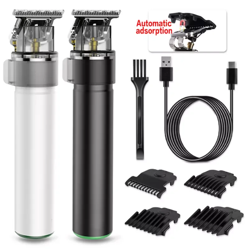 

New T-Shaped Professional Hair Clipper USB Rechargeable Hair Cutting Machine Portable Beard Hair Trimmer Electric Shaver For Men