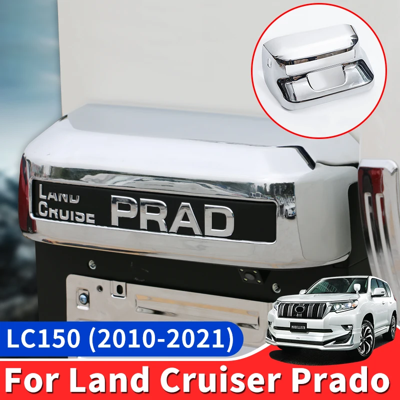 Applicable to 2010-2021 Toyota Land Cruiser Prado 150 LC150 Modification Accessories Rear License Plate Top License Plate Cover
