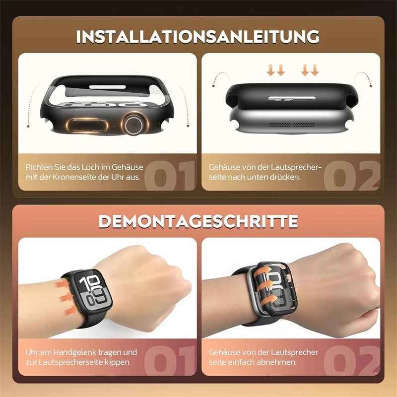 Фото Стекло + защитная пленка для Apple Watch 46 мм, 44 мм, 40 мм, 49 мм, 41 мм, 45 мм, 42 мм, аксессуары, защита экрана для iWatch Series Ultra 11, 10, 9, SE, 8, 7, 6 №5