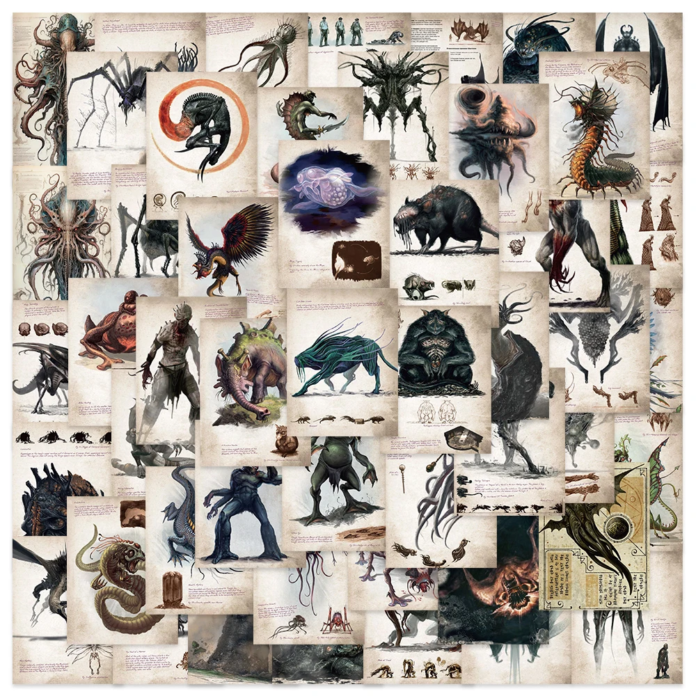 50 шт. Ктулху мифический монстр наклейки мультяшные игрушки для ноутбука