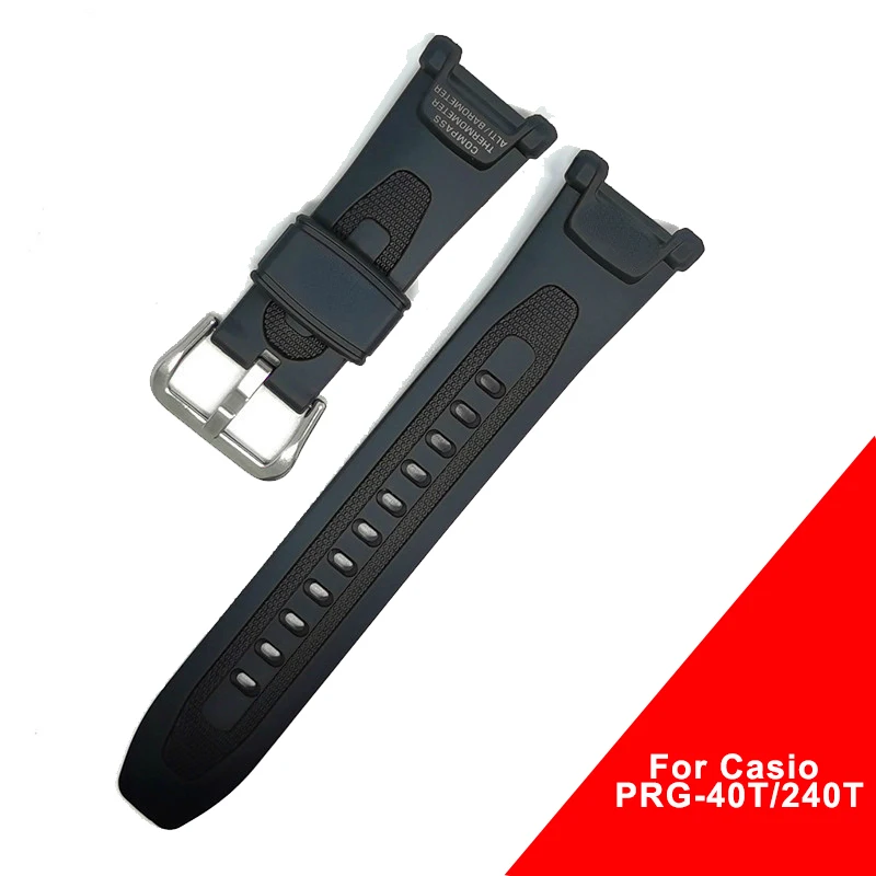 

Высококачественный силиконовый резиновый ремешок для часов Casio G-shock PRG-40T/240T, черный спортивный водонепроницаемый сменный ремешок для часов