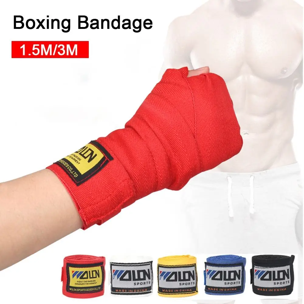 

2 Rolls 1.5M/3M Cotton Boxing Bandage Sports Strap Sanda Kick Boxing MMA Hand Gloves Wraps Belt Boxing Sports Wraps Bandage