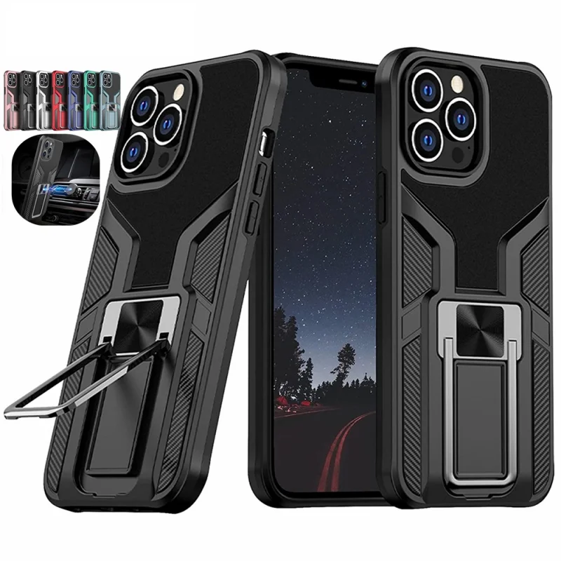 

Бронированный противоударный защитный чехол для телефона iPhone 13, 12, 11 Pro Max, X, XS Max, XR, 7, 8 Plus, 12 Pro, чехол-подставка с магнитным кольцом