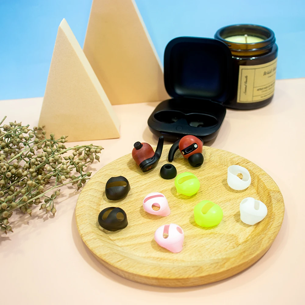 5 пар силиконовых насадок для ушей противоскользящие защитные чехлы