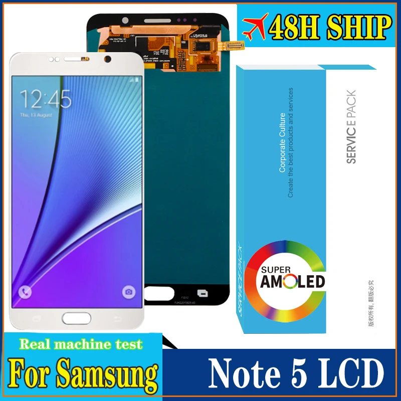 100% Оригинальный 5 7 &quotSuper Amoled дисплей для SAMSUNG Galaxy Note N920F полный ЖК-дисплей