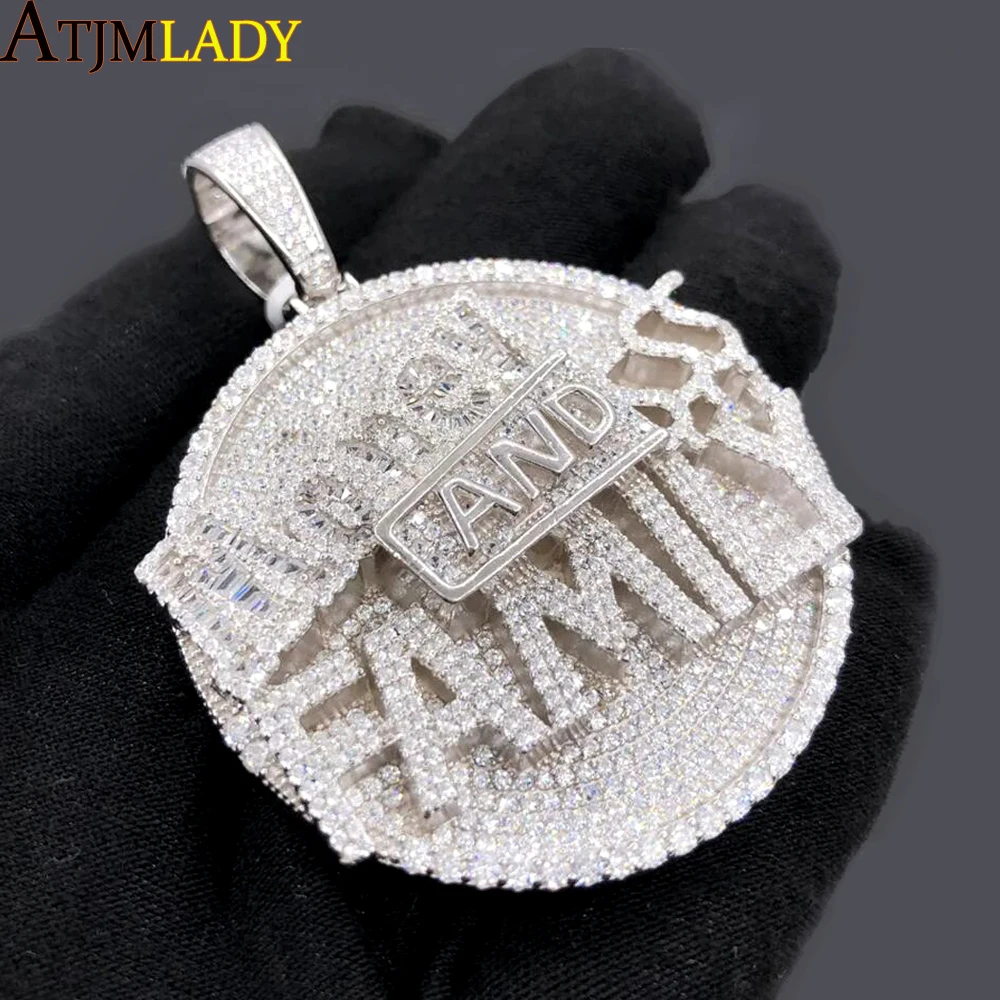 Ожерелье с круглой подвеской в стиле хип-хоп для мужчин и женщин украшение со