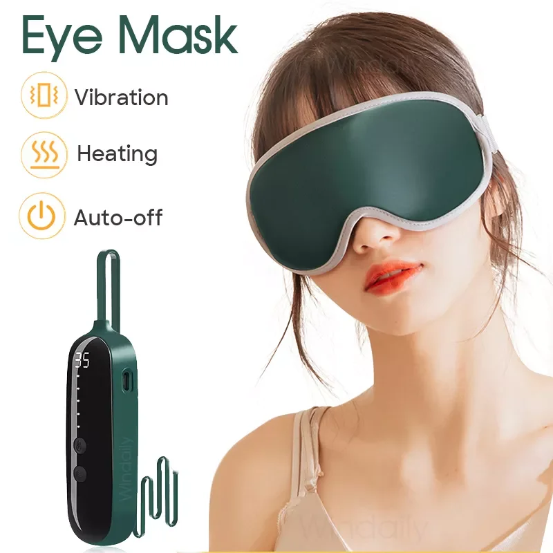

New Smart Vibration Eye Massager Heating Steam Eye Mask Relieve Fatigue Dark Circle Dry Eye Therapy Warm Compress Eye Care Mask