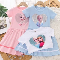 girl summer cotton short sleeve princess dress kids dresses for girls flower girl dresses baby girl clothing korean baby clothes