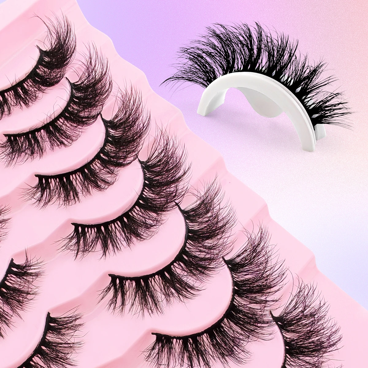 7 пар пушистых ресниц Натуральные Искусственные норковые накладные ресницы