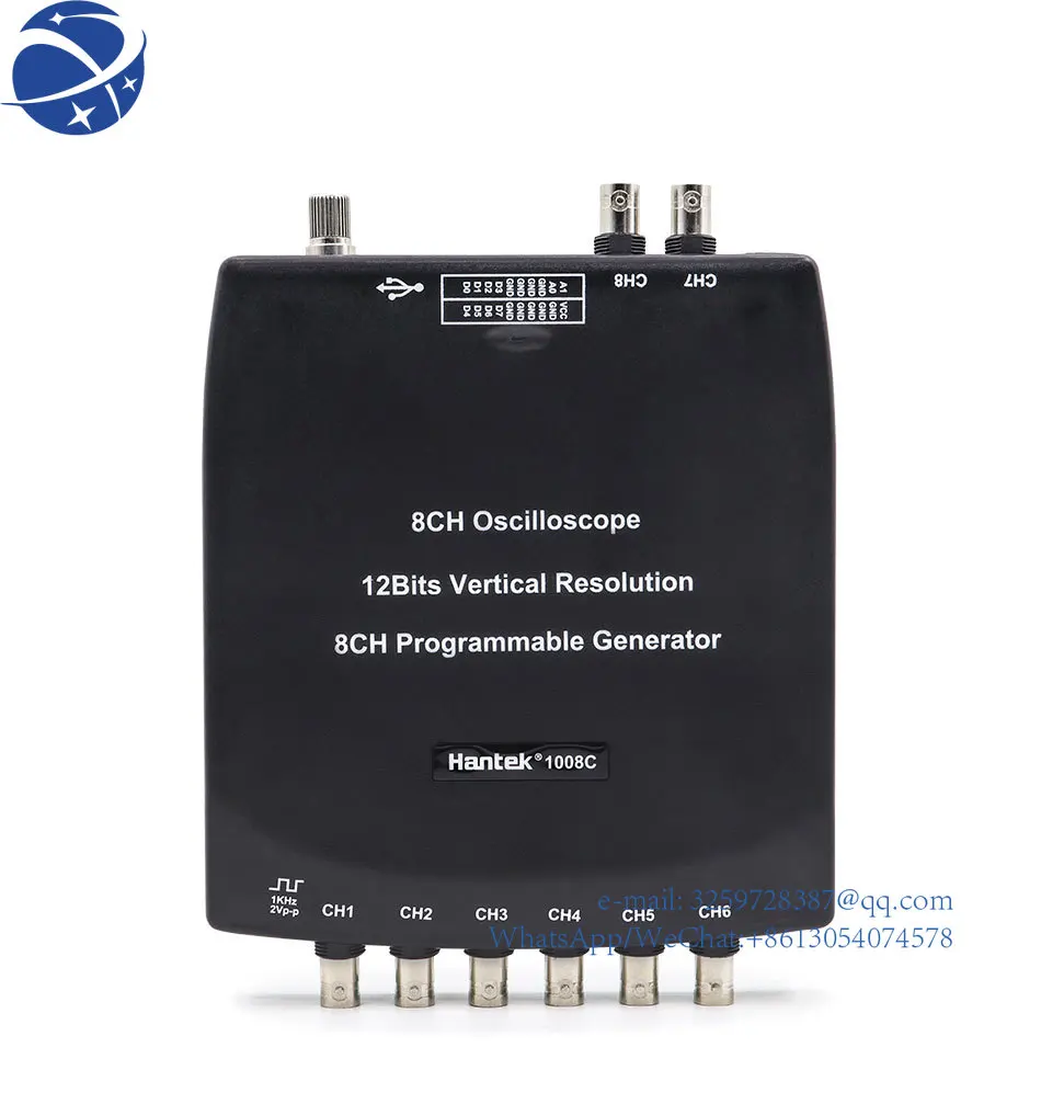 

Hantek 1008c Automotive Oscilloscope/DAQ/Programmable Generator Handheld 8 Channels USB Oscilloscopes with Auto Ignition Probe
