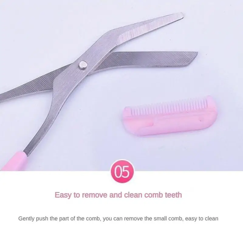 Ножницы для стрижки бровей с расческой набор инструментов женщин и начинающих