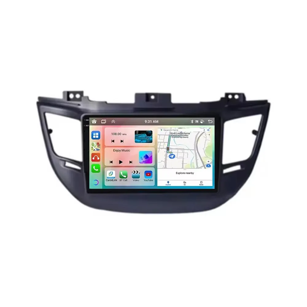 Автомобильное радио Carplay Android 14 для Hyundai Tucson IX35 3 2015 2016 2017 2018 мультимедийный