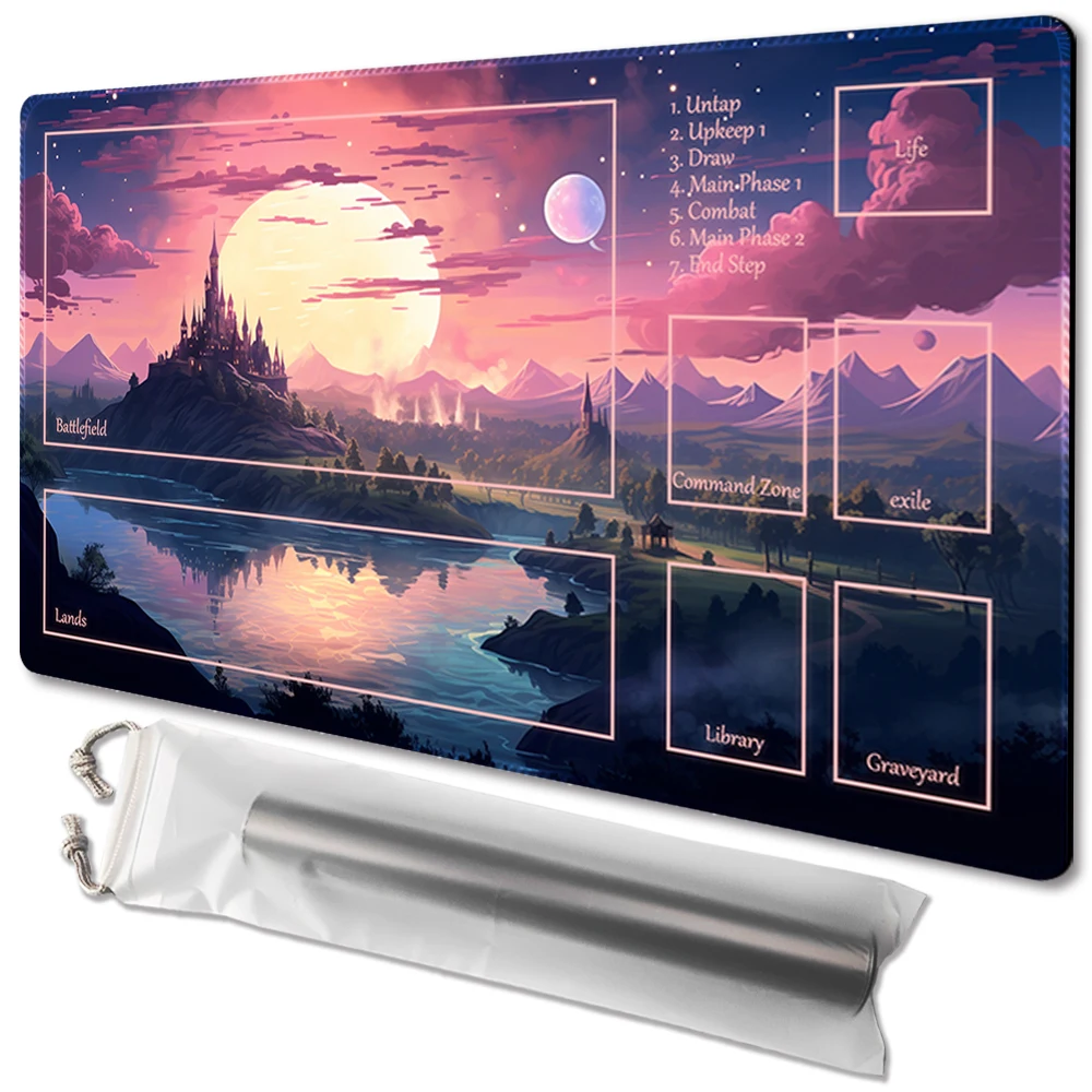 

Dreamland Castle-Board Game TCG Playmat Table Mat Game Size 60X35 CM Mousepad Compatible for MTG CCG