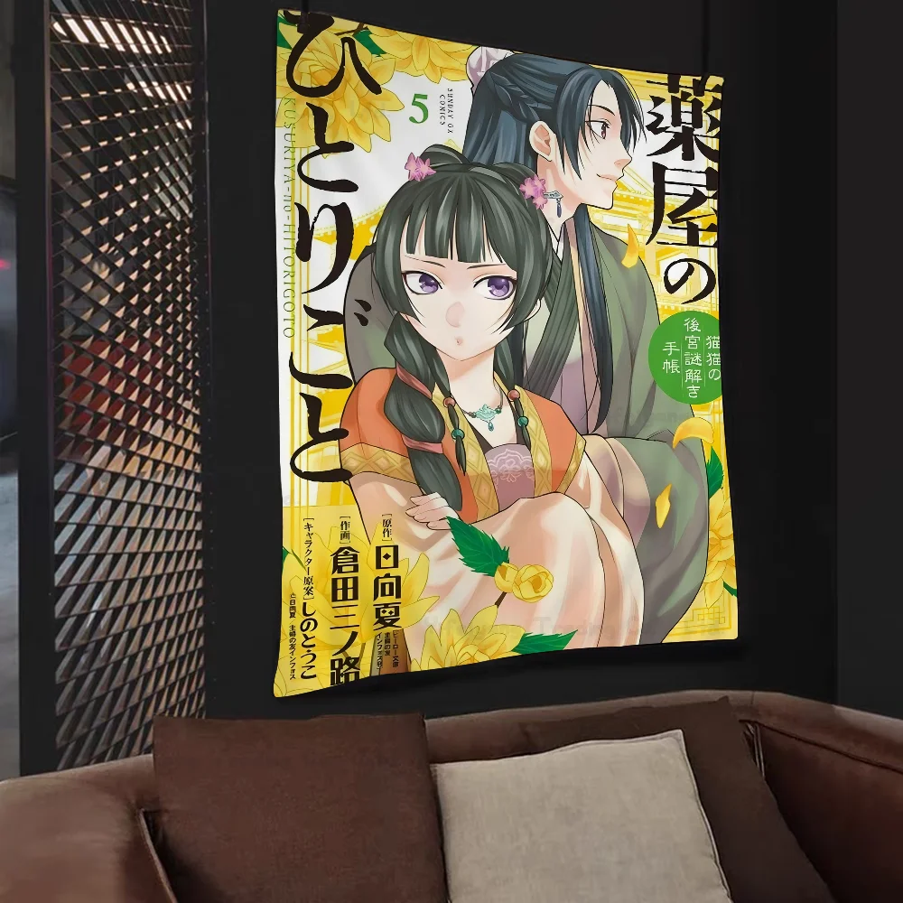 Аниме The Apothecary Diaries Chart Гобелен Богемные настенные гобелены Мандала Настенный