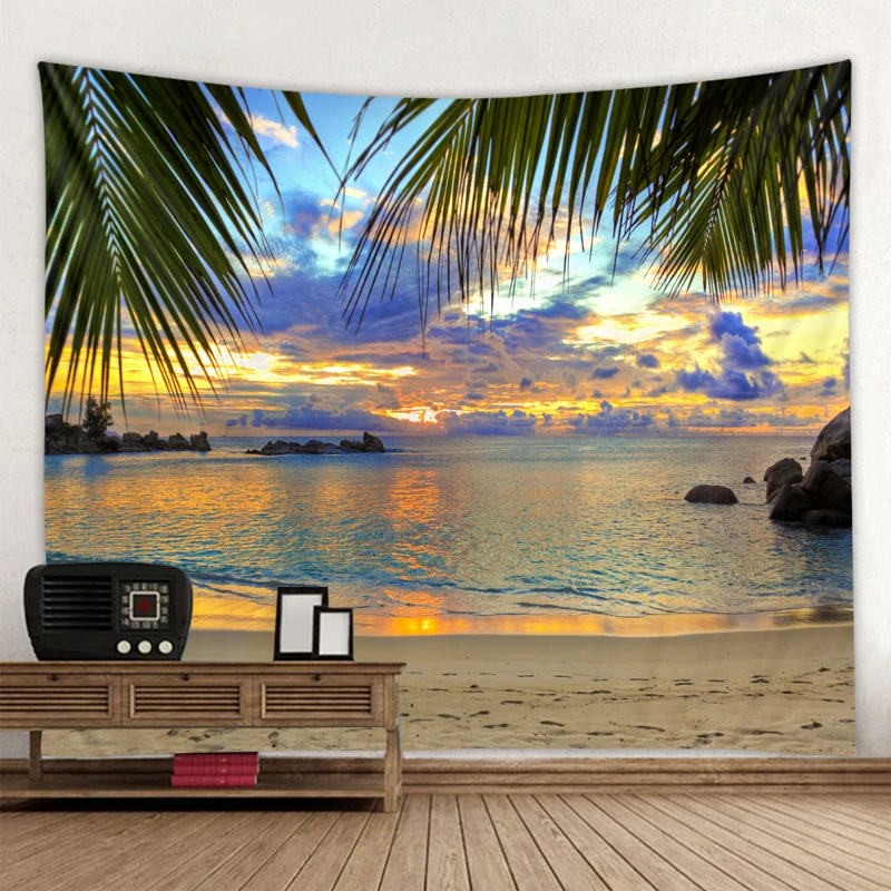 

Украшенный уютом Мар с vista al mar для воровников, Tapiz de Mandala indio, Hippie, tela de pared Boho