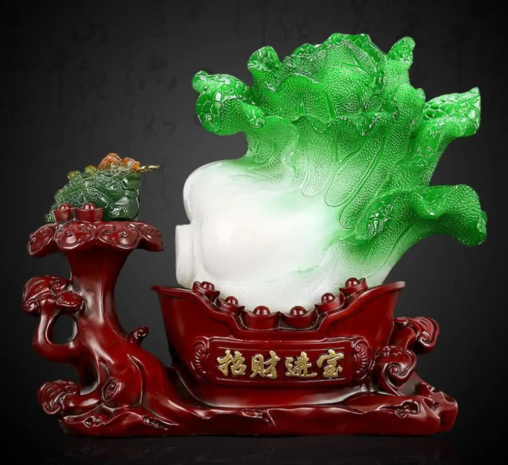 Cabbages to find wealth treasure furnishing pieces to find wealth living room TV cabinet decoration hall craft opening housewarm
