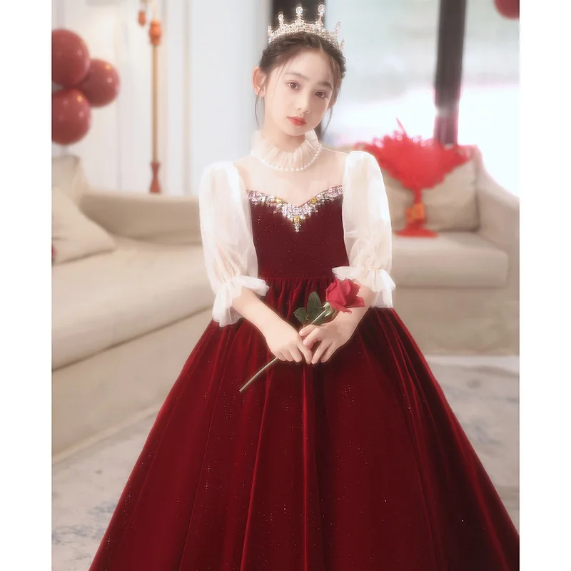 2024 рождественское платье для девочек-подростков женское девушек детское