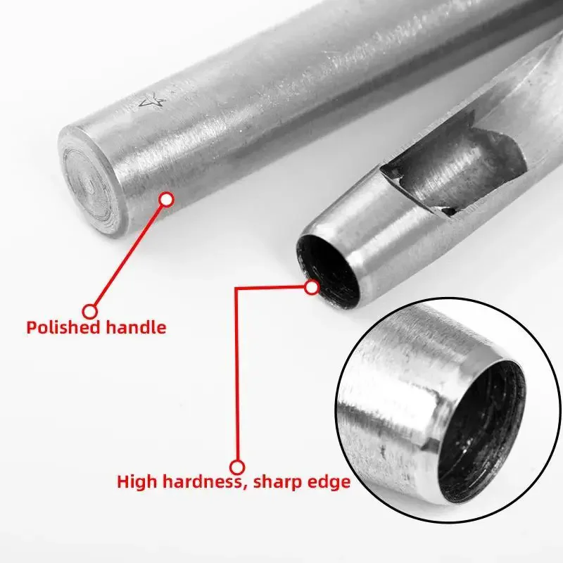 Стальные перфорационные инструменты для кожаной наковальни набор из 6 предметов