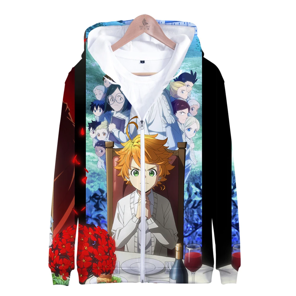 

The Promised Neverland 3D Printed Zipper Hoodie Women/Mens Fashion Long Sleeve Hooded Sweatshirt Hot Sale Streetwear kids coat
