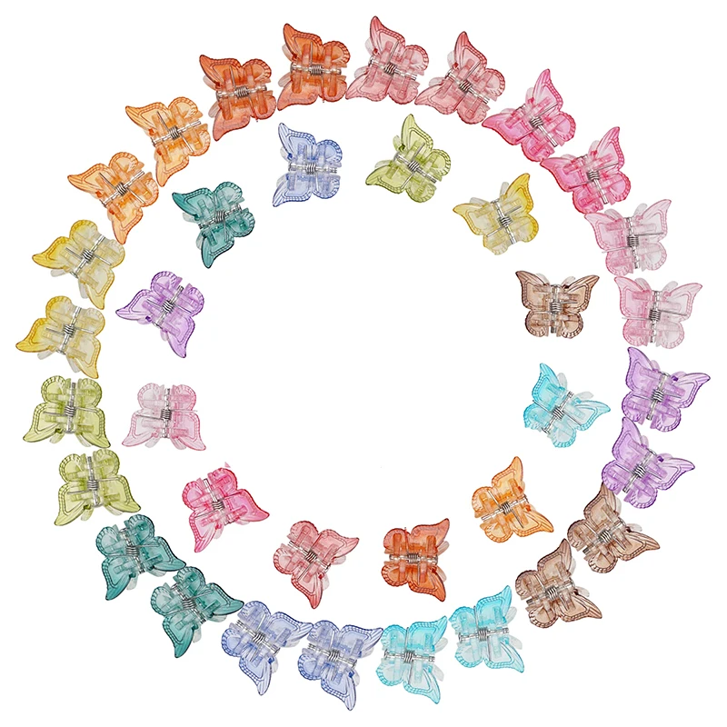 

10/12/24Pcs New Colorful Butterfly Mini Hair Clip Claw Grip Barrettes Clamps Girls Hairpin Claw Clip Hair Styling Accessories