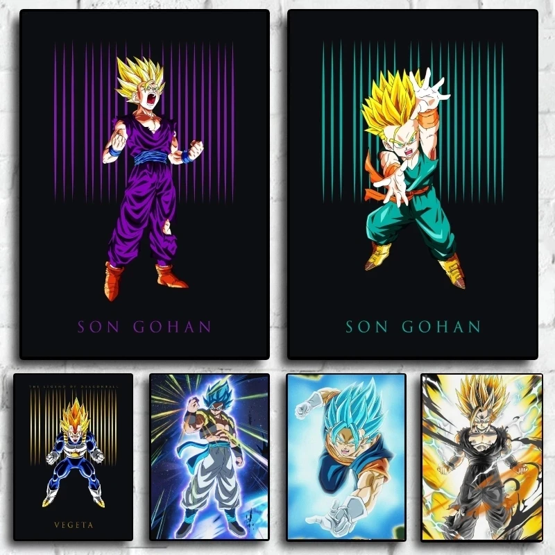 

Dragon Ball Canvas Painting Kakarotto Posters Super Saiyan Prints Wall Artwork Pictures Cuadros for Living Room Home Decoration