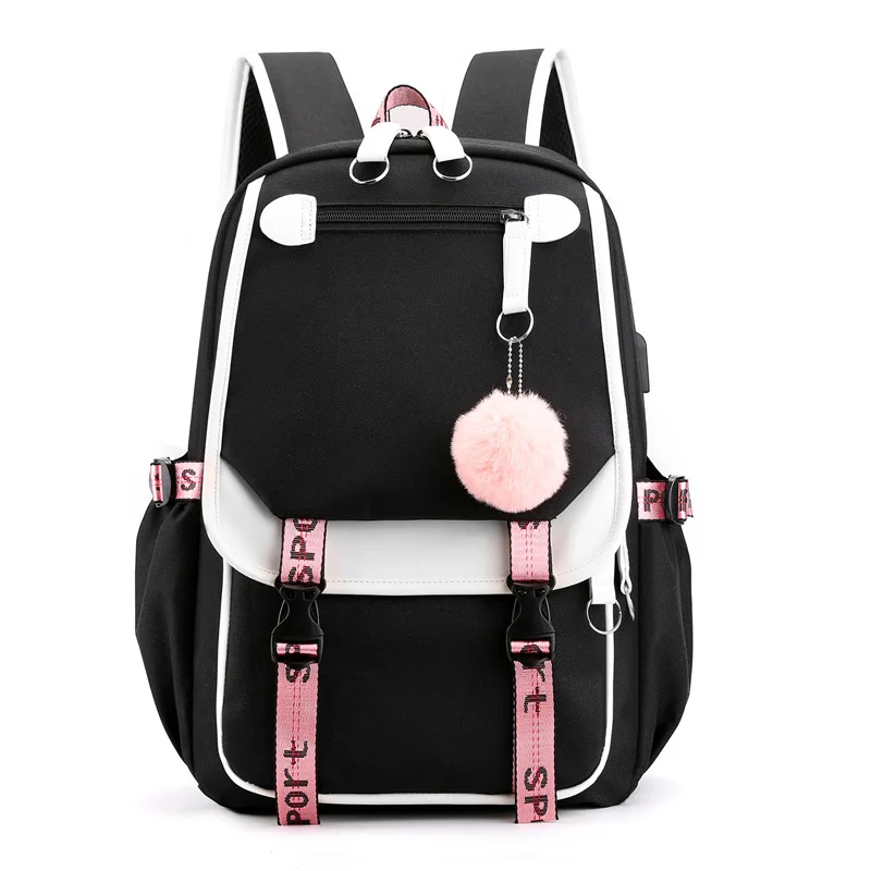 

Large Capacity Backpack Waterproof Oxford Cloth Men's Rucksack Light Travel Bag School Bag Business Laptop Bag USB Women's Bag