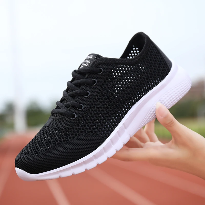 Женские повседневные туфли Модные дышащие прогулочные на плоской подошве