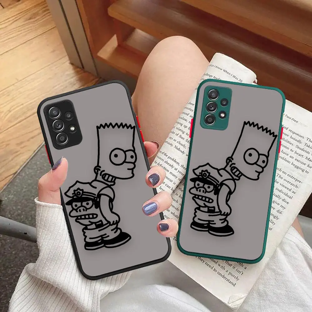 

Movie The S-Simpsons-s Matte Case For Samsung A53 A73 A72 A33 A70 A52 A51 A50 A42 A32 A31 A30 A22 A21S A12 A11 A10S A10 5G Case