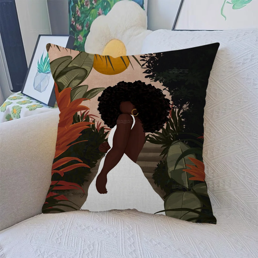 African W-Women Stitch Lucky Dragon Pillow Cover Sofa Cushion Home Room Decoration Children Gift
