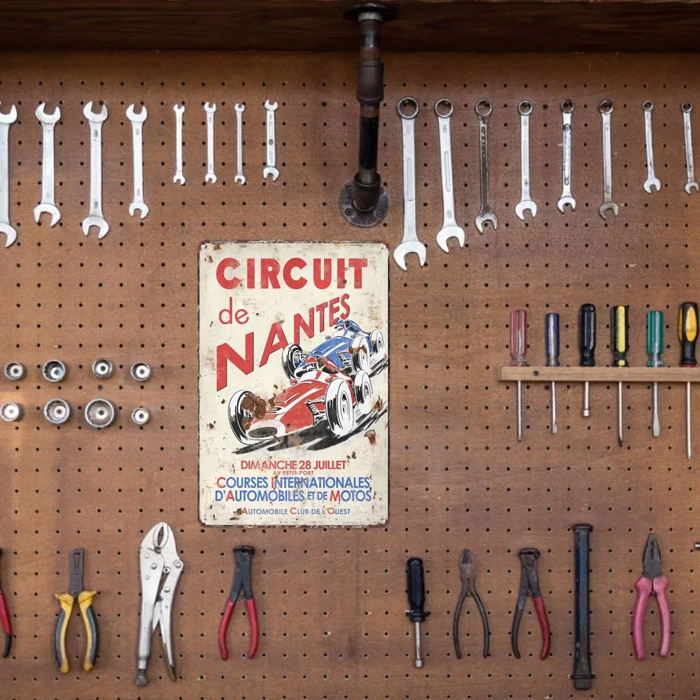 Винтажный Ржавый металлический знак Nantes Grand Prix металлическая Настенная роспись