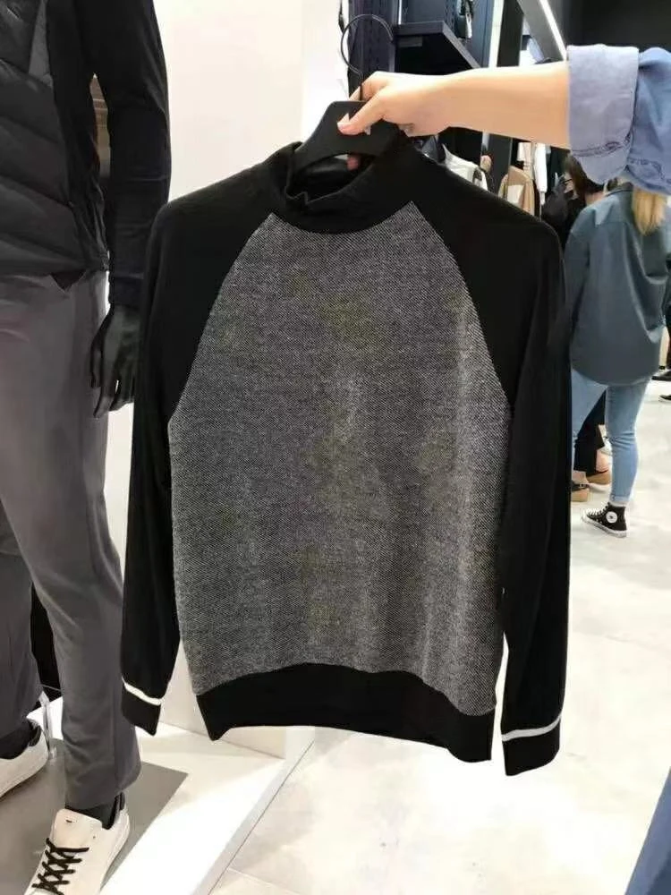 

Korean Golf Clothing Men's and Women's Autumn and Winter Warm Rabbit Fleece Long Sleeve Knitted Sweater Round Neck Pullover Swea