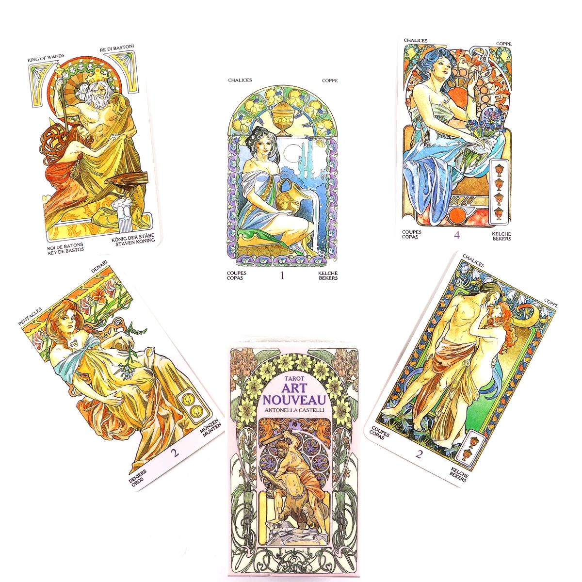 

Tarot Art Nouveau Tarot Decks 78 Pcs Tarot Cards High Quality Divination Board Games Party Entertainment Games Occult Card Game
