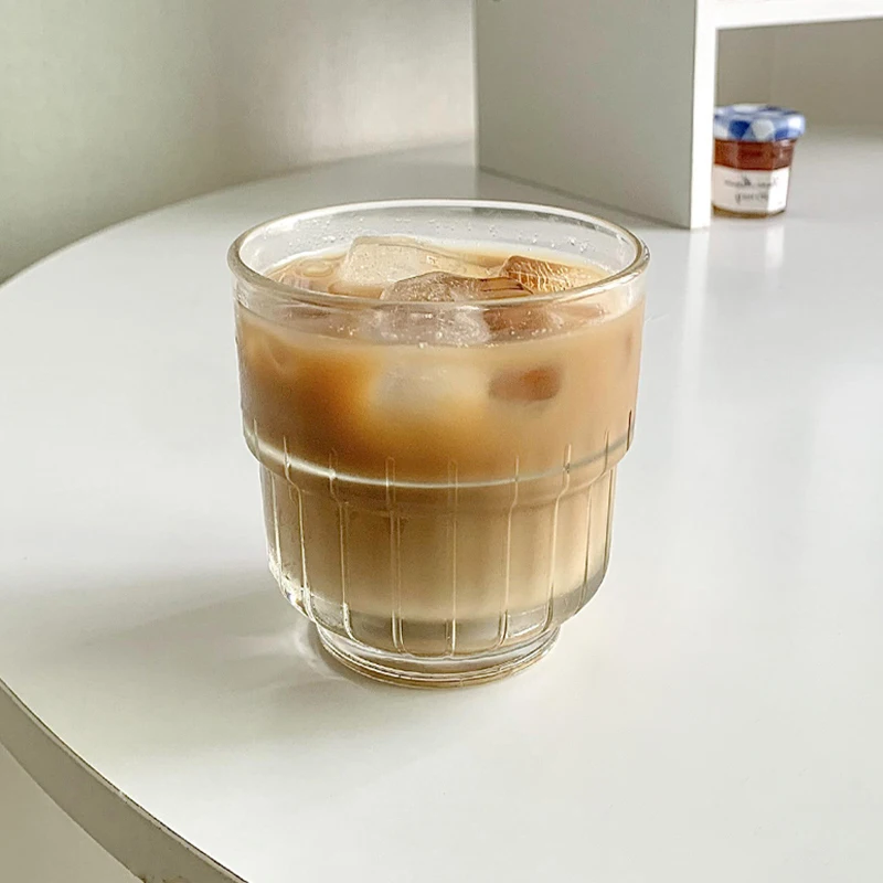 Винтажная кофейная чашка в Вертикальную Полоску набор из 2 предметов 175 мл