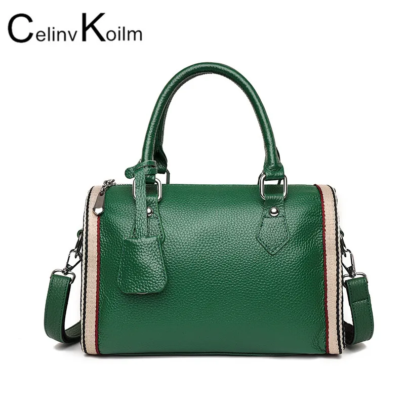 

Celinv Koilm Women Cow Leather Handle Hobo Bag Female Design Brand Luxury Shoulder Bags Handbag Genuine Leather Messenger Bag