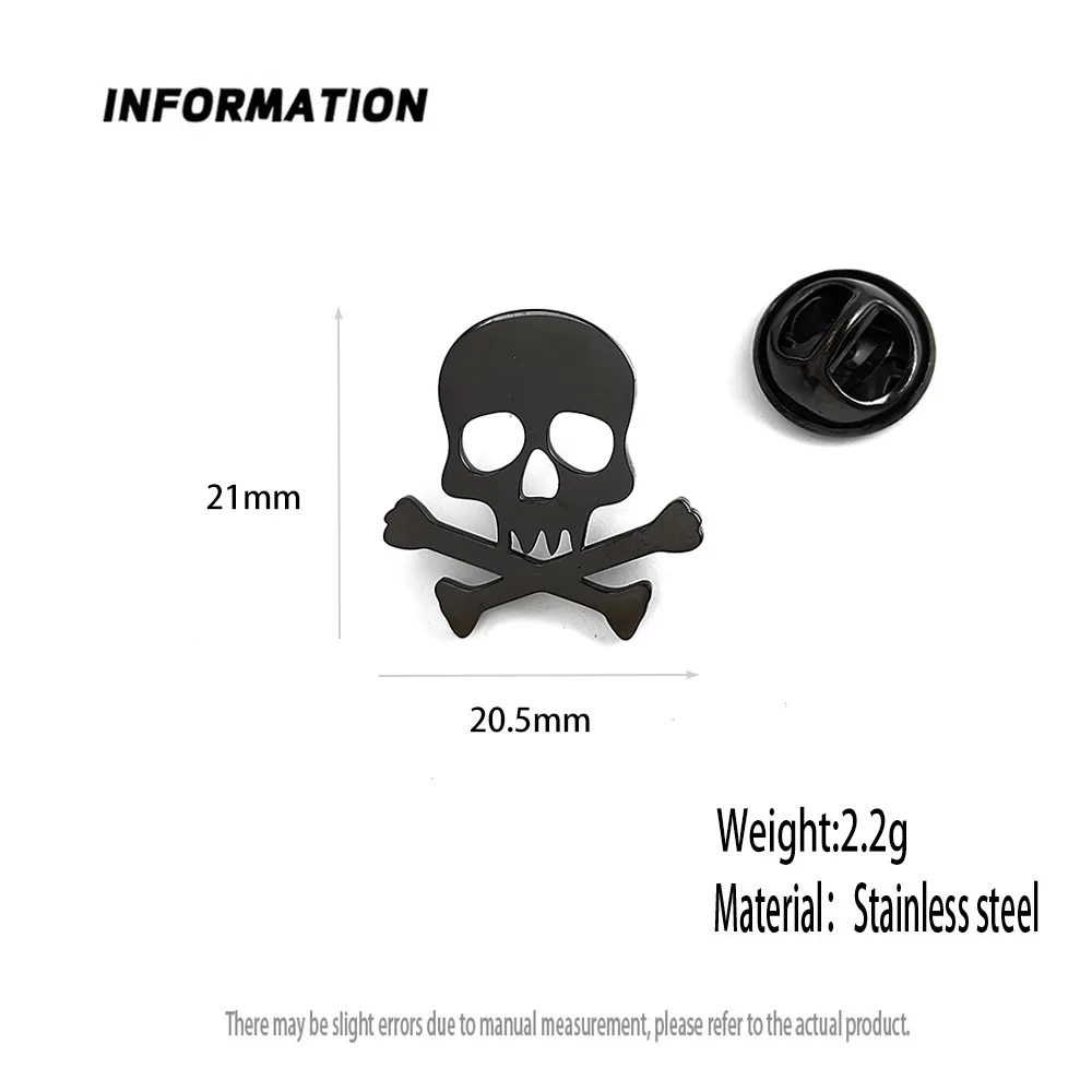 Мужская брошь в виде черепа на лацкан пиджака