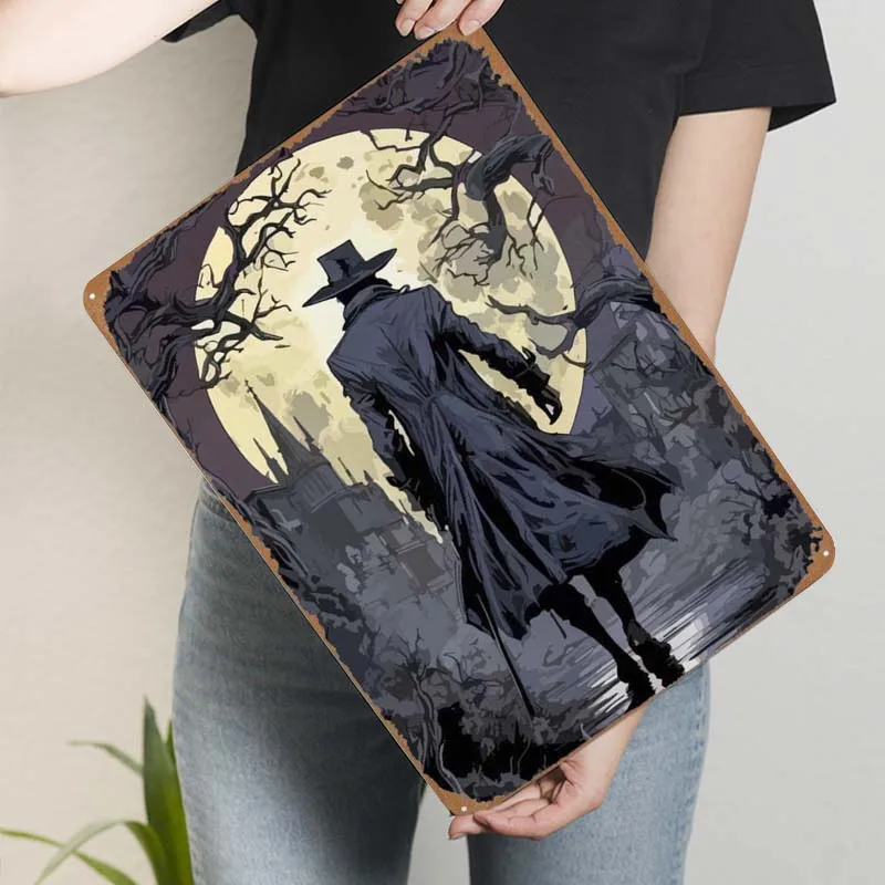 Металлический знак украшение на Хэллоуин декор для гостиной мужские винтажные