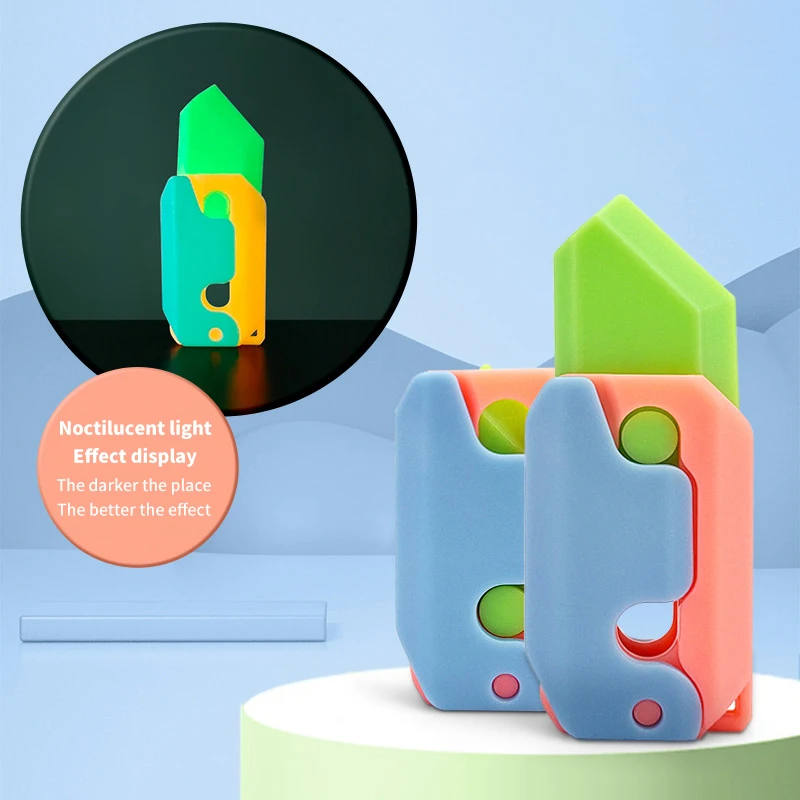 

3D печать гравитационный скачок светящийся маленький редисовый нож мини-модель подвеска декомпрессионная игрушка Детская познавательная игрушка