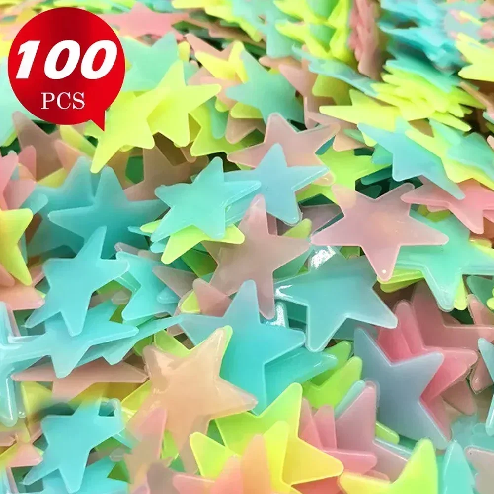 

Светящиеся в темноте звезды наклейки для стен 100 шт.